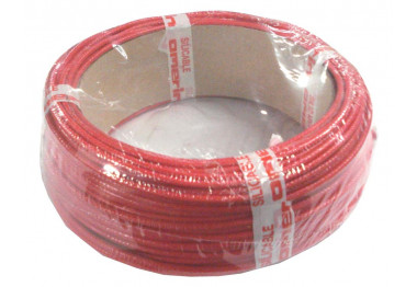 CABLE CSP SILICONE TRESSE 25 ROUGE